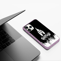 Чехол iPhone 11 Pro матовый GHOSTEMANE Hip-Hop Grunge Гостмейн Лого, цвет: 3D-сиреневый — фото 2