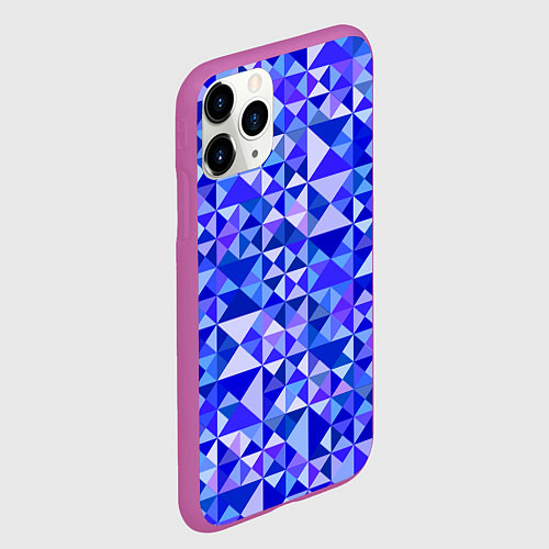 Чехол iPhone 11 Pro матовый Камуфляж спортивный Призма - Лагуна / 3D-Фиолетовый – фото 2