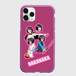 Чехол iPhone 11 Pro матовый Наканака, цвет: 3D-фиолетовый