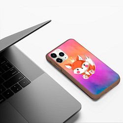 Чехол iPhone 11 Pro матовый Маленький рыжий лисенок с короной, цвет: 3D-коричневый — фото 2