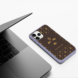 Чехол iPhone 11 Pro матовый Узор Monogramm Phantom Ski Mask Dope Street Market, цвет: 3D-светло-сиреневый — фото 2
