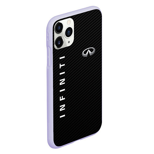 Чехол iPhone 11 Pro матовый Infinity карбон / 3D-Светло-сиреневый – фото 2