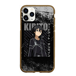 Чехол iPhone 11 Pro матовый Кирито арт, цвет: 3D-коричневый
