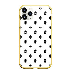 Чехол iPhone 11 Pro матовый Узор Mono White Dope Camo Dope Street Market, цвет: 3D-желтый