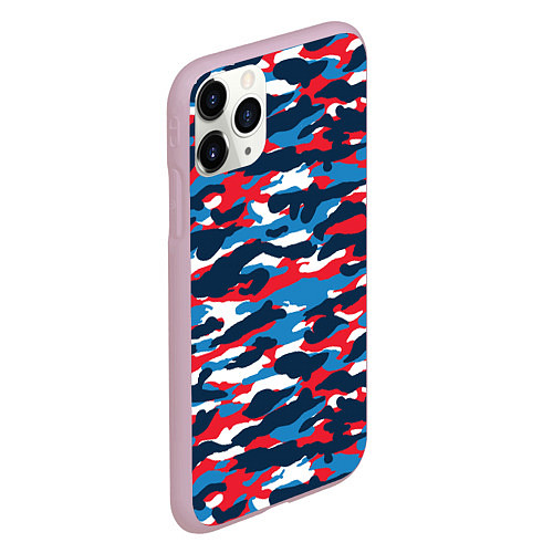 Чехол iPhone 11 Pro матовый Камуфляж Цветной / 3D-Розовый – фото 2