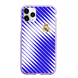 Чехол iPhone 11 Pro матовый Real madrid реал мадрид, цвет: 3D-сиреневый