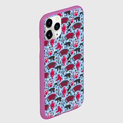 Чехол iPhone 11 Pro матовый Русская Символика, цвет: 3D-фиолетовый — фото 2