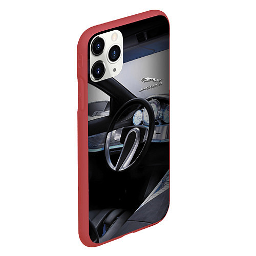 Чехол iPhone 11 Pro матовый Jaguar Salon Prestige! / 3D-Красный – фото 2