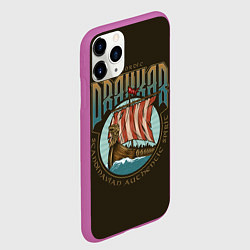Чехол iPhone 11 Pro матовый DRAKKAR, цвет: 3D-фиолетовый — фото 2