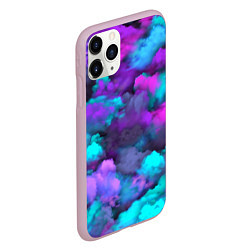 Чехол iPhone 11 Pro матовый Неоновые тучи, цвет: 3D-розовый — фото 2