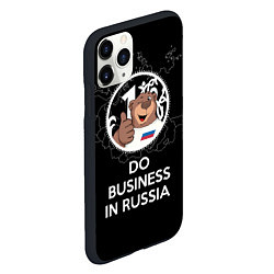 Чехол iPhone 11 Pro матовый Do business in Russia, цвет: 3D-черный — фото 2