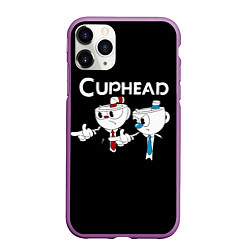 Чехол iPhone 11 Pro матовый Cuphead грозные ребята из Криминального чтива