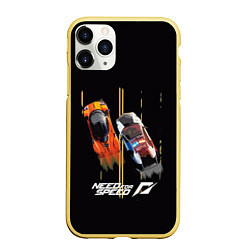 Чехол iPhone 11 Pro матовый NFS гонки, цвет: 3D-желтый