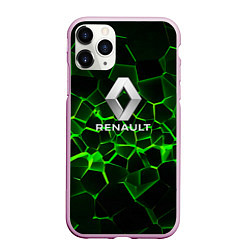 Чехол iPhone 11 Pro матовый RENAULT abstraction, цвет: 3D-розовый