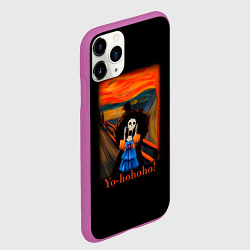 Чехол iPhone 11 Pro матовый Эдвард Мунк Крик Брука / 3D-Фиолетовый – фото 2