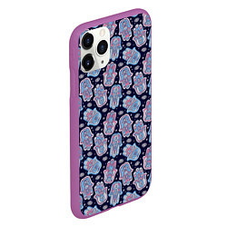 Чехол iPhone 11 Pro матовый Хамса Рука Фатимы, цвет: 3D-фиолетовый — фото 2