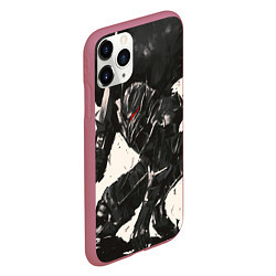 Чехол iPhone 11 Pro матовый Guts Berserk art, цвет: 3D-малиновый — фото 2