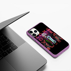 Чехол iPhone 11 Pro матовый Лил Пип Альбом Come Over Lil Peep, цвет: 3D-фиолетовый — фото 2