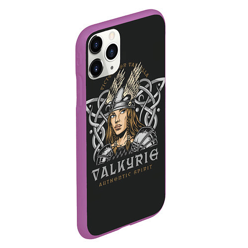 Чехол iPhone 11 Pro матовый Валькирия - VALKYRIE / 3D-Фиолетовый – фото 2