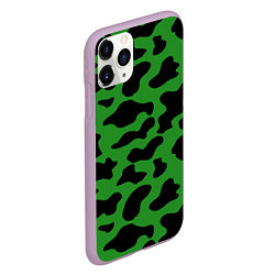 Чехол iPhone 11 Pro матовый Армейский камуфляж, цвет: 3D-сиреневый — фото 2