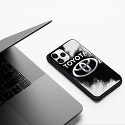 Чехол iPhone 11 Pro матовый ТОЙОТА Краска, цвет: 3D-черный — фото 2