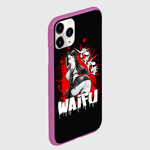 Чехол iPhone 11 Pro матовый Вайфу Тифа Локхарт / 3D-Фиолетовый – фото 2