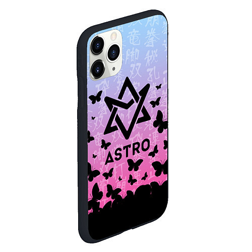 Чехол iPhone 11 Pro матовый ASTRO БАБОЧКИ / 3D-Черный – фото 2