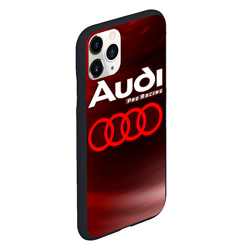 Чехол iPhone 11 Pro матовый AUDI Pro Racing Звезды / 3D-Черный – фото 2