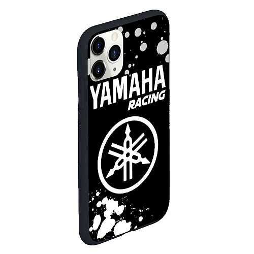 Чехол iPhone 11 Pro матовый YAMAHA Racing Краска / 3D-Черный – фото 2