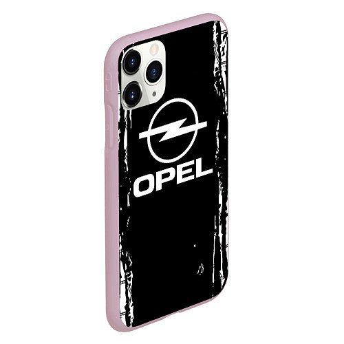 Чехол iPhone 11 Pro матовый Opel соты / 3D-Розовый – фото 2