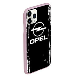 Чехол iPhone 11 Pro матовый Opel соты, цвет: 3D-розовый — фото 2