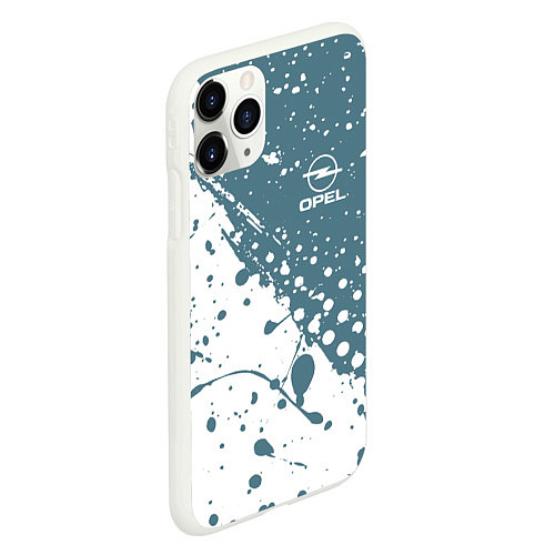 Чехол iPhone 11 Pro матовый OPEL брызги / 3D-Белый – фото 2