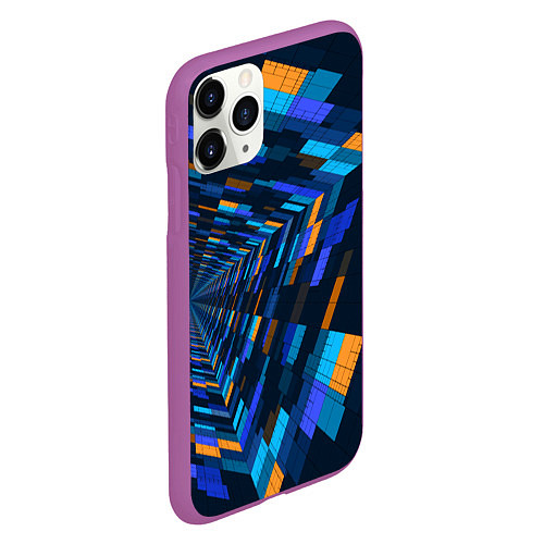 Чехол iPhone 11 Pro матовый Geometric pattern Fashion Vanguard / 3D-Фиолетовый – фото 2