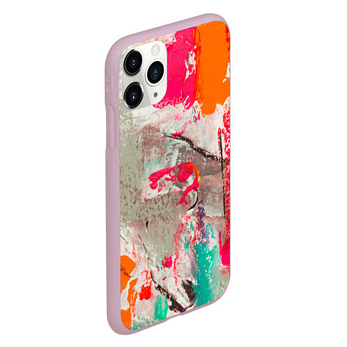 Чехол iPhone 11 Pro матовый Кляксы Моцарта / 3D-Розовый – фото 2