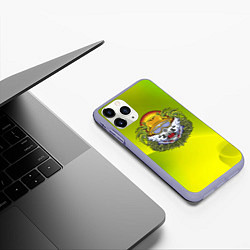 Чехол iPhone 11 Pro матовый Череп и жаркое солнце, цвет: 3D-светло-сиреневый — фото 2