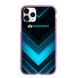 Чехол iPhone 11 Pro матовый DAEWOO ДЭУ спорт, цвет: 3D-фиолетовый