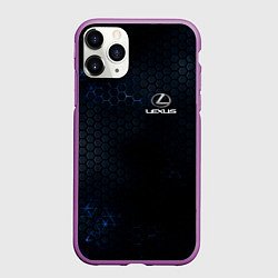 Чехол iPhone 11 Pro матовый Lexus лексус, цвет: 3D-фиолетовый