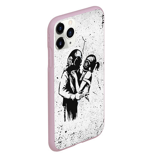 Чехол iPhone 11 Pro матовый BANKSY БЭНКСИ космос / 3D-Розовый – фото 2