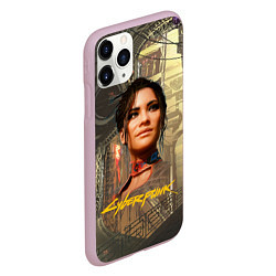 Чехол iPhone 11 Pro матовый Panam cyberpunk 2077, цвет: 3D-розовый — фото 2