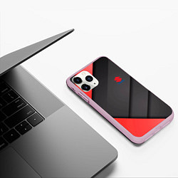 Чехол iPhone 11 Pro матовый SUZUKI abstraction, цвет: 3D-розовый — фото 2