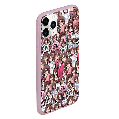 Чехол iPhone 11 Pro матовый Mari Makinami Illustrious EVA-08 / 3D-Розовый – фото 2