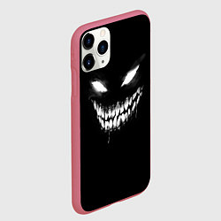 Чехол iPhone 11 Pro матовый Неоновое лицо монстра, цвет: 3D-малиновый — фото 2