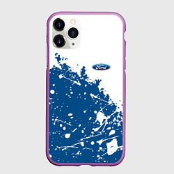 Чехол iPhone 11 Pro матовый Ford форд, цвет: 3D-фиолетовый