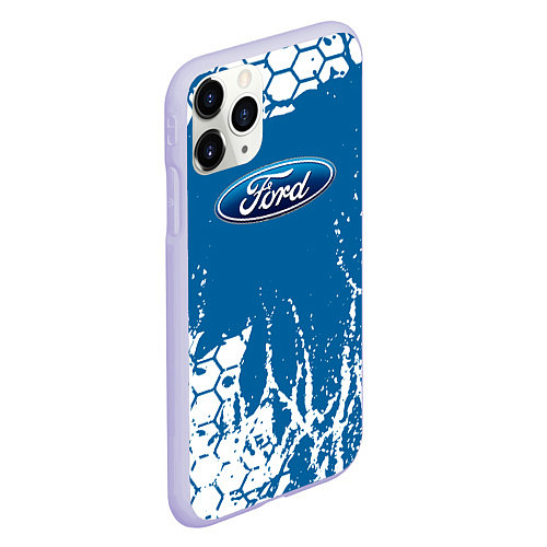 Чехол iPhone 11 Pro матовый Ford форд / 3D-Светло-сиреневый – фото 2