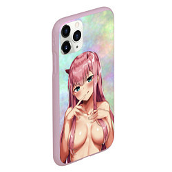 Чехол iPhone 11 Pro матовый Darling In The FranXX Dreamy 002, цвет: 3D-розовый — фото 2