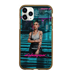 Чехол iPhone 11 Pro матовый Джуди сyberpunk2077