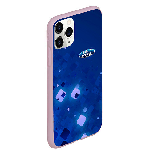 Чехол iPhone 11 Pro матовый Ford форд abstraction / 3D-Розовый – фото 2