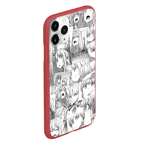 Чехол iPhone 11 Pro матовый Волчица и пряности pattern / 3D-Красный – фото 2