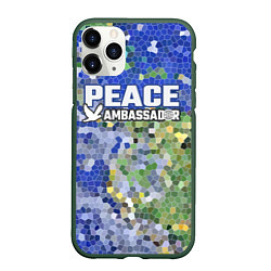 Чехол iPhone 11 Pro матовый Peace Ambassador Посол мира, цвет: 3D-темно-зеленый