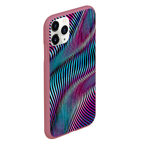 Чехол iPhone 11 Pro матовый Vanguard Pattern Fashion / 3D-Малиновый – фото 2